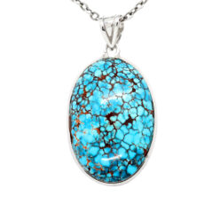 قلادة فيروز سيناوي طبيعي معرق Turquoise