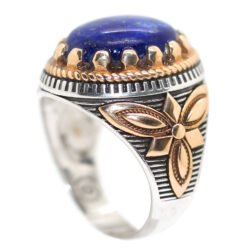 خاتم لازورد طبيعي Lapis lazuli حجر الحاسة السادسة